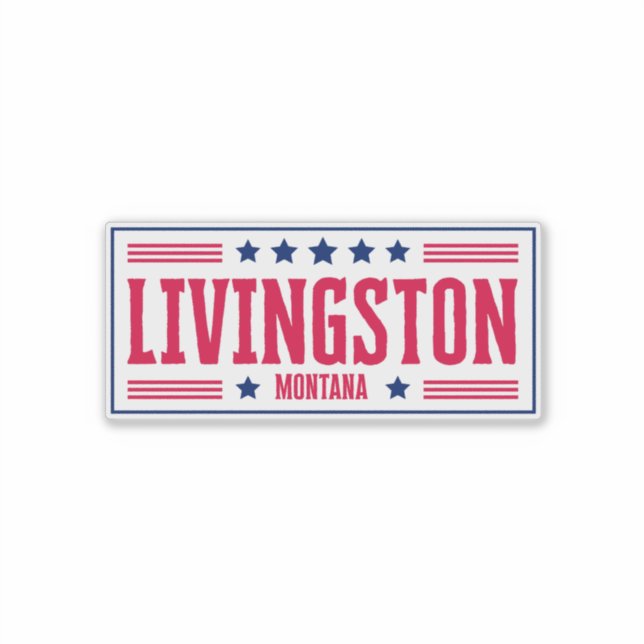 Sticker LIVINGSTONE MONTANA Étoiles & rayures (Devant)