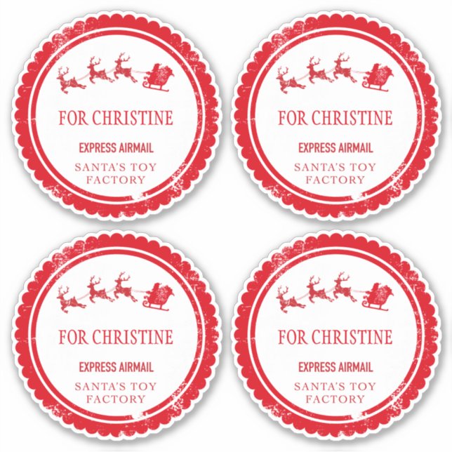 Sticker Livraison de Noël par Père Noël North Pôle (Devant)