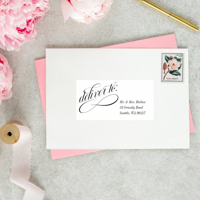 Sticker Livraison Fancy À L'Autocollant D'Adressage Invité (Créateur téléchargé)