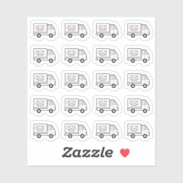 Sticker Livraison Mail Truck Bujo Plannière (Feuille)