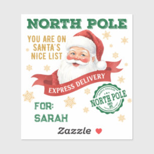 Sticker Livraison Pôle Nord Express Santa Noël