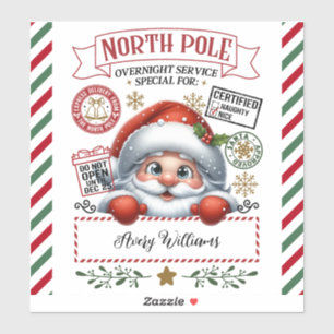 Sticker Livraison spéciale Noël de Père Noël