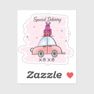 Sticker Livraison spéciale Saint-Valentin