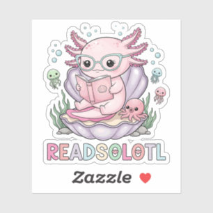 Sticker Livre de lecture Nerdy Axolotl
