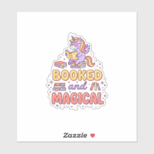 Sticker Livre de licorne et impression magique prête Fond 