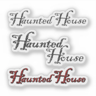 Sticker Livre de rebut Maison hantée Halloween