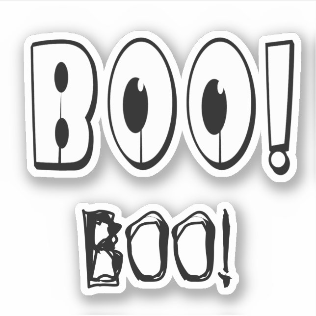 Sticker Livre de rebuts "BOO !" Halloween (Devant)