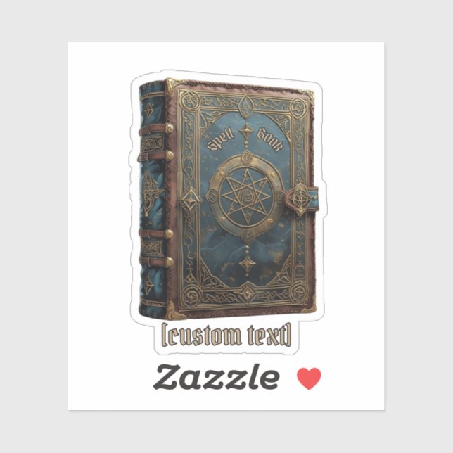 Sticker Livre d'orthographe gothique Texte personnalisé &  (Feuille)