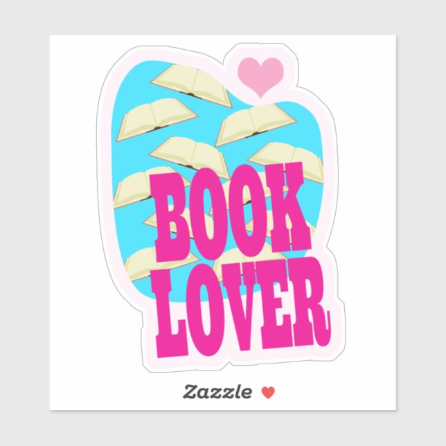 Sticker Livre Lover Lecture Cool Art Logo Dire (Feuille)
