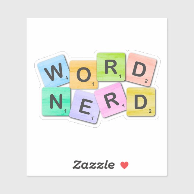 Sticker Livre Nerd Word (Feuille)