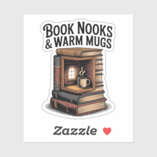 Sticker Livre Nook et Chaud Musique Lecture confortable