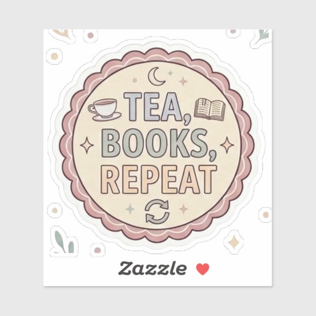 Sticker Livres de Thé Répéter (Feuille)