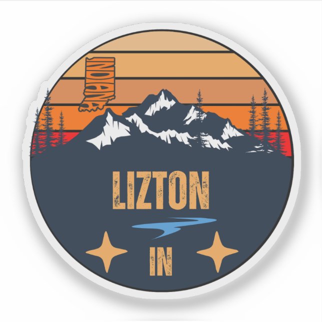 Sticker Lizton, Indiana (Devant)