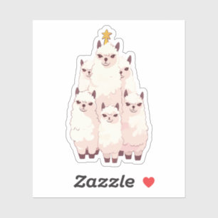 STICKER LLAMA ARBRE DE NOËL