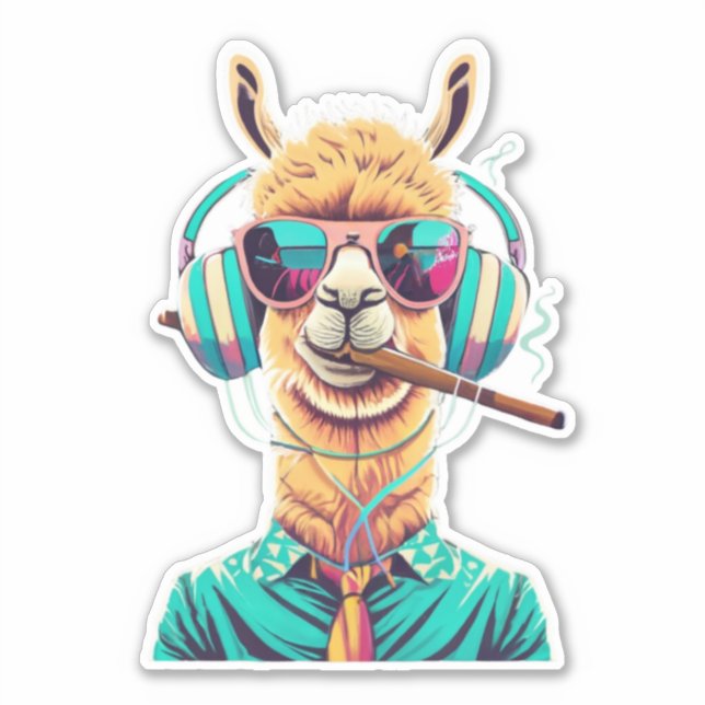 Sticker Llama, beaux Stickers Classic (Devant)