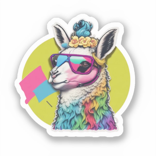 Sticker Llama Cute (Recto)