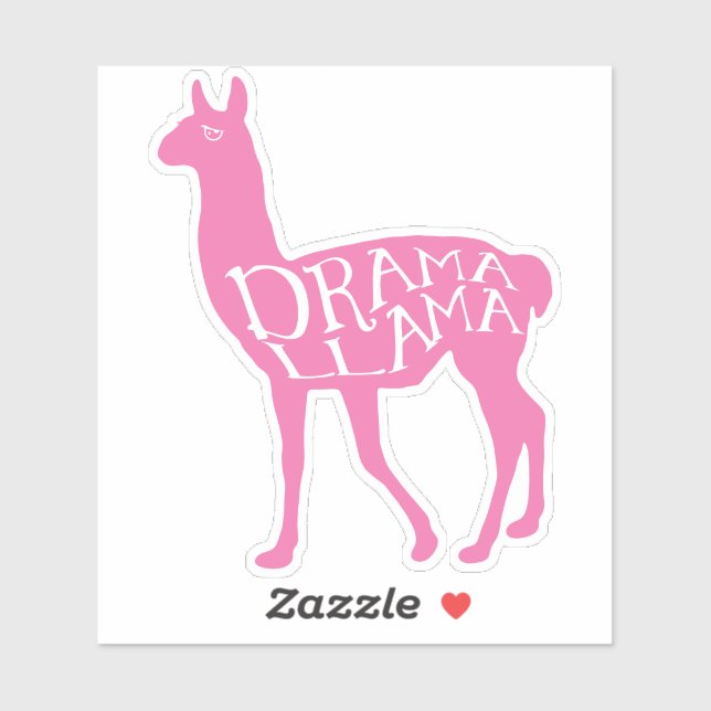 Sticker Llama Drama Rose (Feuille)