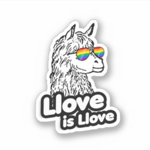 Sticker Llama : L'amour est L'amour