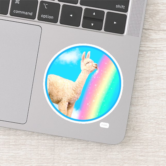 Sticker Llama Licking Rainbow (Détail)