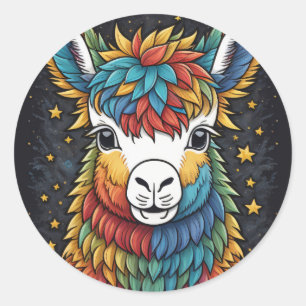 Sticker Llama, rond