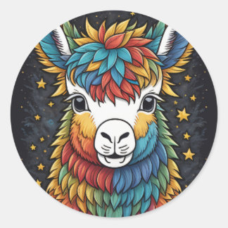 Sticker Llama, rond