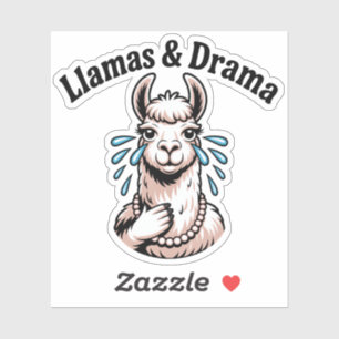 Sticker Llamas & Drama - Drôle Opéra de savon Llama