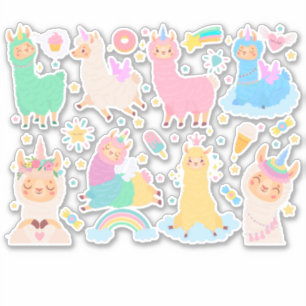 Sticker Llamas mignon