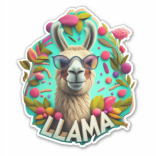 Sticker Llamas mignon