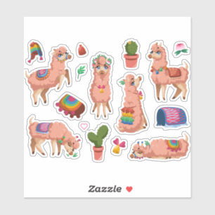Sticker Llamas mignon
