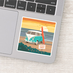 Sticker Locaux uniquement   VW Surf Van
