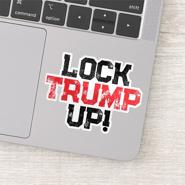 Sticker Lock Trump Up Political Laptop (Détail)