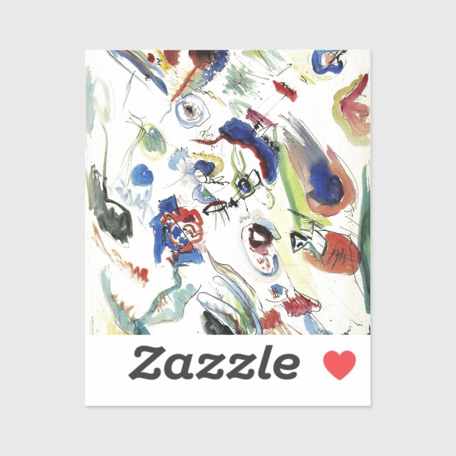 Sticker L'oeuvre Abstraite de Kandinsky (Feuille)