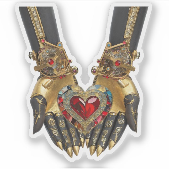 Sticker L'offre - Coeur dans les mains (Devant)