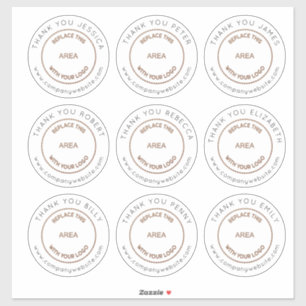 Sticker Logo 9 Grand Nom individuel Merci Personnel Délégu