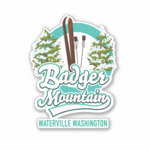 Sticker logo Badger Mountain Waterville Washington Ski