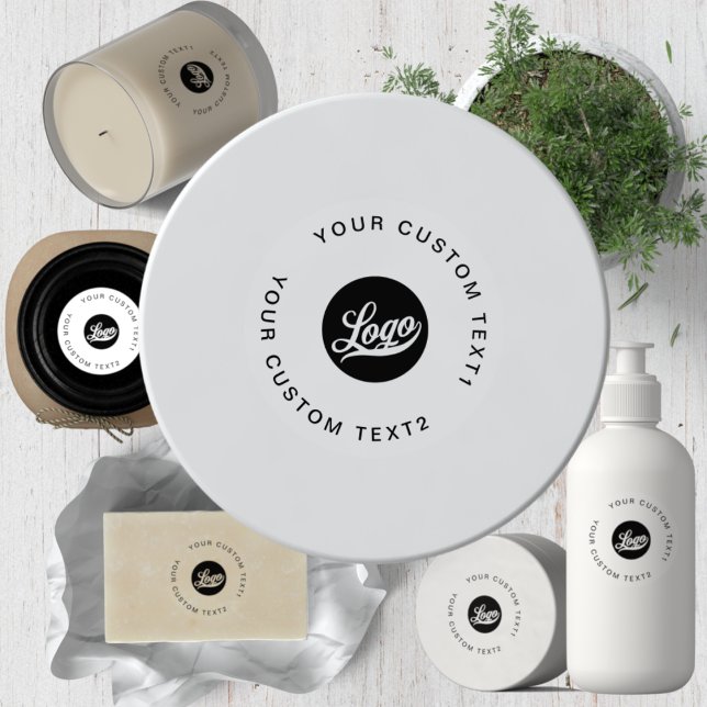 Sticker Logo cosmétique étanche de 30 blanc ou clair de 1, (Créateur téléchargé)