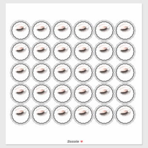 Sticker Logo Custom Eyes Lashes Beauté Studio Cosmetics