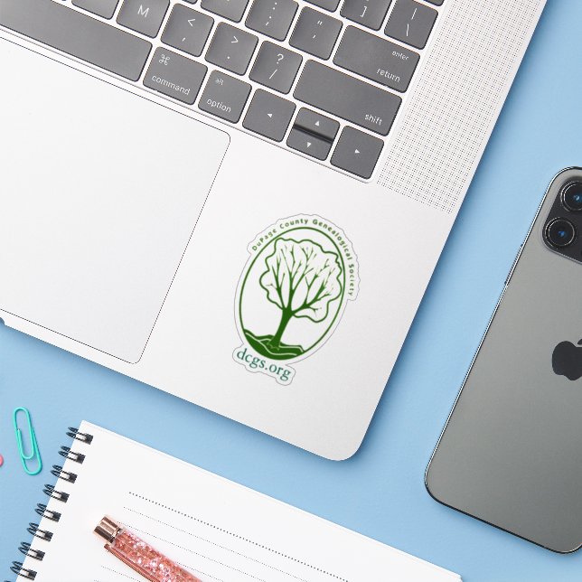 Sticker Logo DCGS (Ordinateur portable avec iPhone)