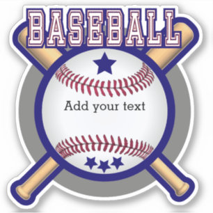 Sticker Logo de baseball - Bleu - Kiss-Cut