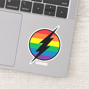 Sticker Logo de Flash Rainbow