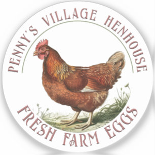 Sticker Logo de la coupe de café Hen Farm Waterproof sur m