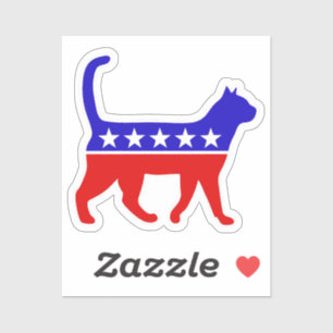 Sticker Logo de la fête du chat Feline Politique Grand Par