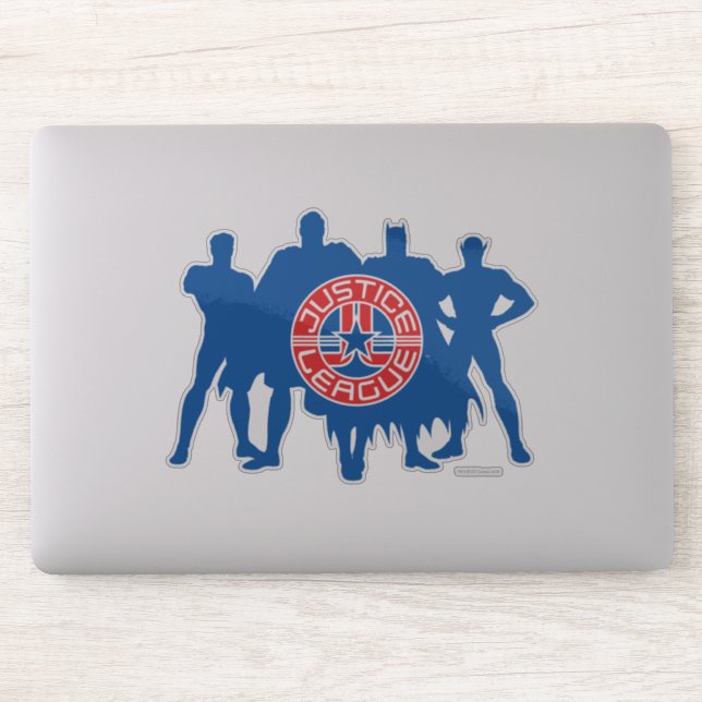 Sticker Logo de la Ligue de Justice et Arrière - plan de c (Ordinateur)