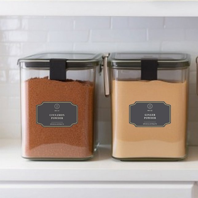 Sticker Logo de la société noire élégant Pantry promotionn (Créateur téléchargé)