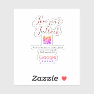 Sticker logo de l'entreprise de révision Google Scan QR ré