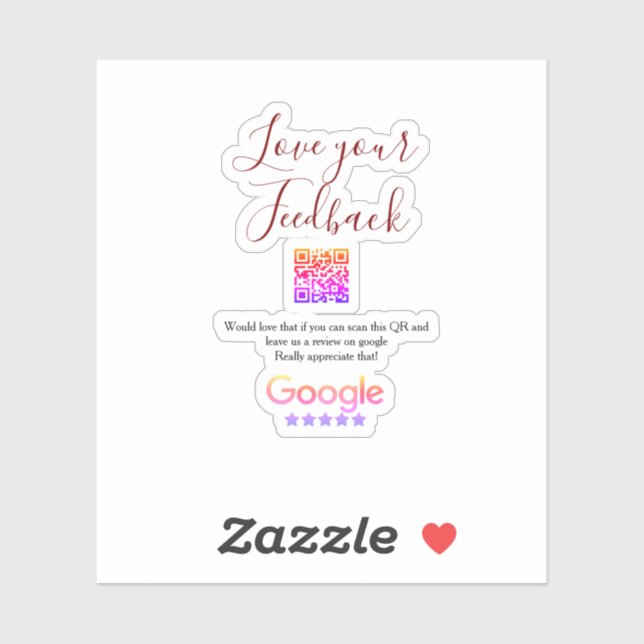 Sticker logo de l'entreprise de révision Google Scan QR ré (Feuille)