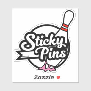 Sticker Logo de l'équipe de bowling "Sticky Pins"