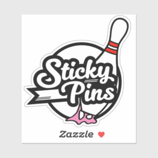 Sticker Logo de l'équipe de bowling "Sticky Pins"