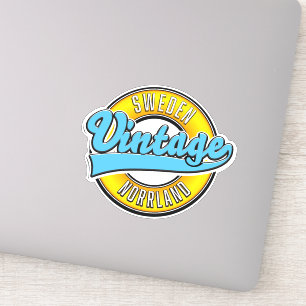 Sticker Logo de Norrland Suède style vintage