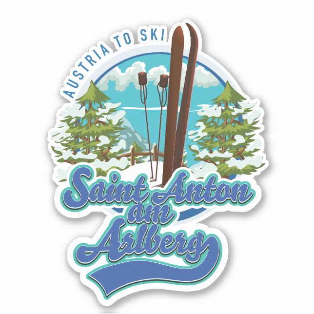 Sticker logo de Saint Anton am Arlberg Autriche Ski (Devant)